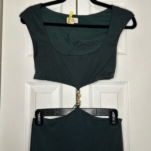 Camila Coelho - Knox midi dress emerald green